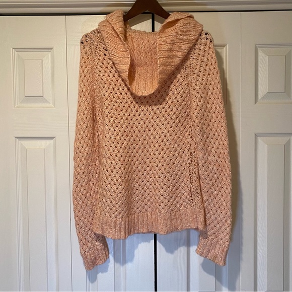 Max & Jac Cowl Neck Pink Peach Knit Warm Sweater. Size Large. - Picture 4 of 14